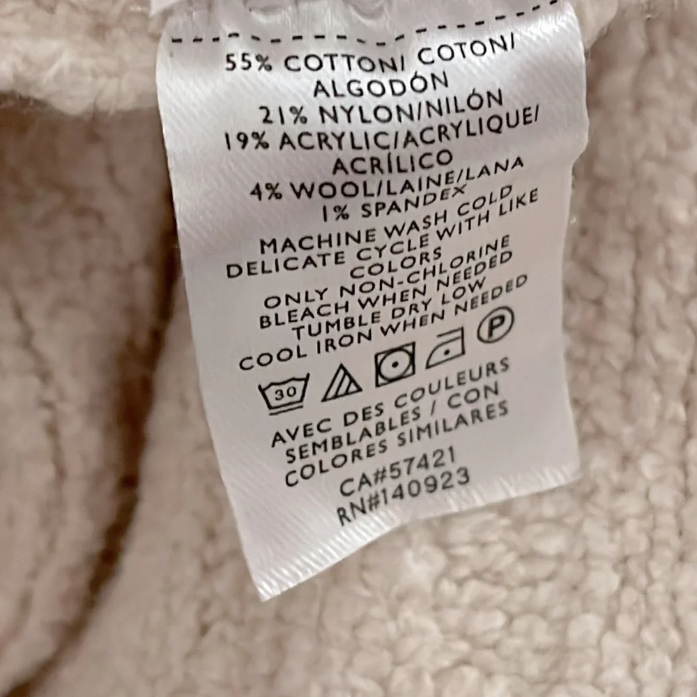 Lou and Grey for LOFT soft cotton blend cow neck sweater